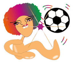 Sassy AFRO-boy with his friends sticker #435722