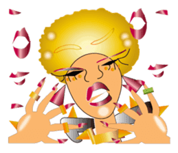 Sassy AFRO-boy with his friends sticker #435728