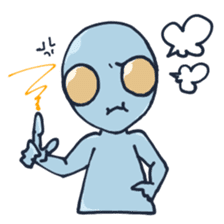 An awkward alien sticker #436736