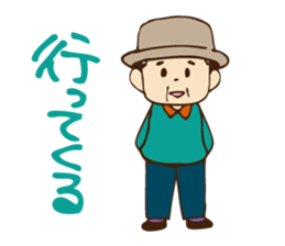 Stamp ofGrandfather  and grandmother sticker #436892