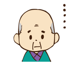 Stamp ofGrandfather  and grandmother sticker #436893