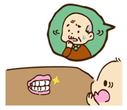 Stamp ofGrandfather  and grandmother sticker #436897