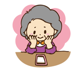 Stamp ofGrandfather  and grandmother sticker #436903