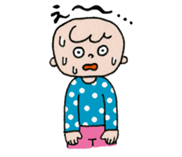 upset boy sticker #437690