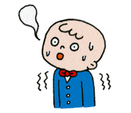 upset boy sticker #437699