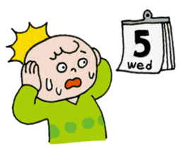 upset boy sticker #437700