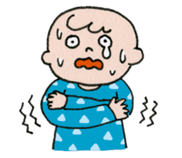 upset boy sticker #437711