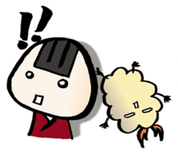 Prawn Tempura Omusubi Girl sticker #437852