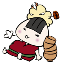 Prawn Tempura Omusubi Girl sticker #437858