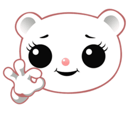 Berry, kawaii little white bear sticker #439976