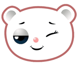 Berry, kawaii little white bear sticker #439977