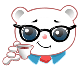 Berry, kawaii little white bear sticker #439982