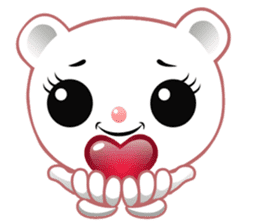 Berry, kawaii little white bear sticker #439983