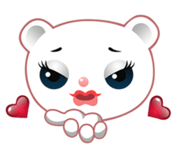 Berry, kawaii little white bear sticker #439985