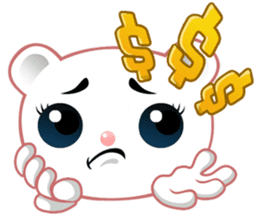 Berry, kawaii little white bear sticker #439988