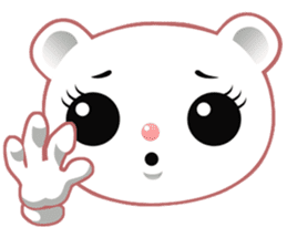 Berry, kawaii little white bear sticker #439991
