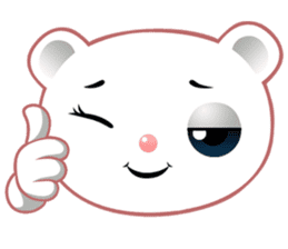 Berry, kawaii little white bear sticker #439992