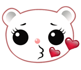 Berry, kawaii little white bear sticker #439994