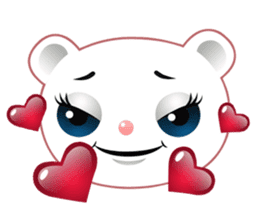 Berry, kawaii little white bear sticker #439995