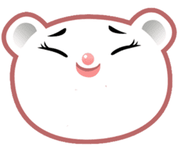 Berry, kawaii little white bear sticker #440002