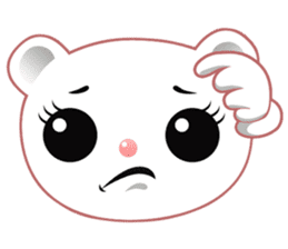 Berry, kawaii little white bear sticker #440004