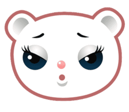 Berry, kawaii little white bear sticker #440006