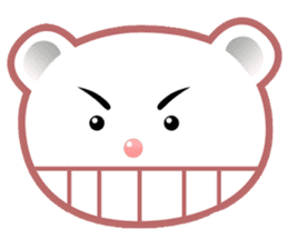 Berry, kawaii little white bear sticker #440007