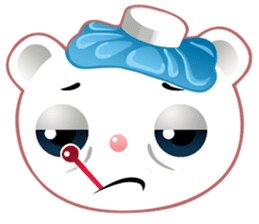 Berry, kawaii little white bear sticker #440008