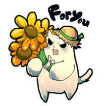 cat golem in summer sticker #441249