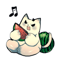 cat golem in summer sticker #441250