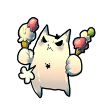 cat golem in summer sticker #441253