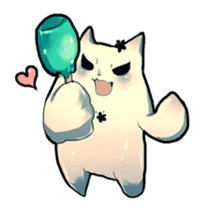 cat golem in summer sticker #441265