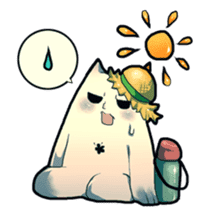 cat golem in summer sticker #441266