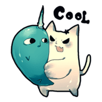 cat golem in summer sticker #441270