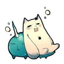 cat golem in summer sticker #441271