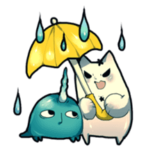 cat golem in summer sticker #441272