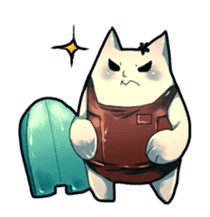 cat golem in summer sticker #441277