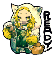 cat golem in summer sticker #441285