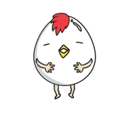 Stately  Boiled eggs - YUDETAMA sticker #442659