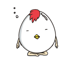 Stately  Boiled eggs - YUDETAMA sticker #442661