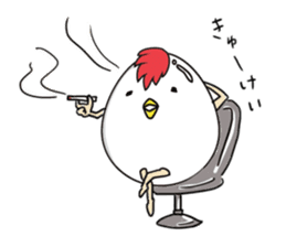 Stately  Boiled eggs - YUDETAMA sticker #442662