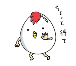 Stately  Boiled eggs - YUDETAMA sticker #442663