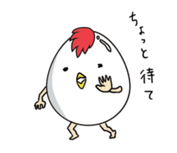 Stately  Boiled eggs - YUDETAMA sticker #442663