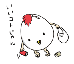 Stately  Boiled eggs - YUDETAMA sticker #442670