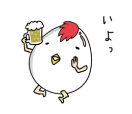 Stately  Boiled eggs - YUDETAMA sticker #442677