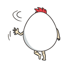 Stately  Boiled eggs - YUDETAMA sticker #442679