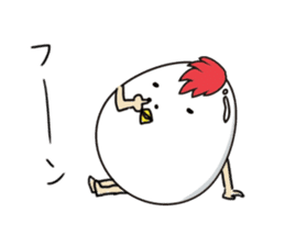 Stately  Boiled eggs - YUDETAMA sticker #442681