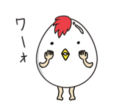 Stately  Boiled eggs - YUDETAMA sticker #442685