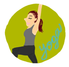 Lady stamp sticker #442822