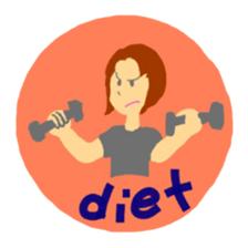 Lady stamp sticker #442824